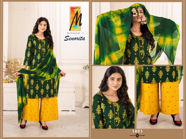 Master Senorita Fancy Rayon Embroidery Readymade Salwar 